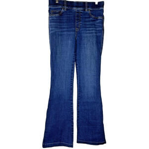Spanx Clean Indigo Bootcut Denim Pull On Elastic High Waisted Jeans Sz M 20327R
